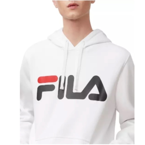 LAST ONE AVAILABLE!! - New Fila Men's White Pullover Sweatshirt Hoodie - Picture 3 of 13